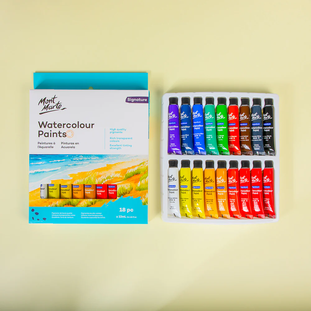 Mont Marte Watercolour Paint Set 18pc x 12ml