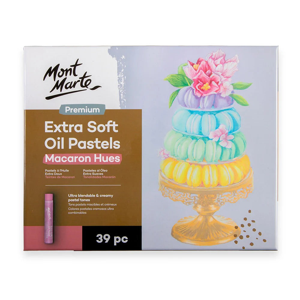 Mont Marte Extra Soft Oil Pastels Macaron Hue 39pc