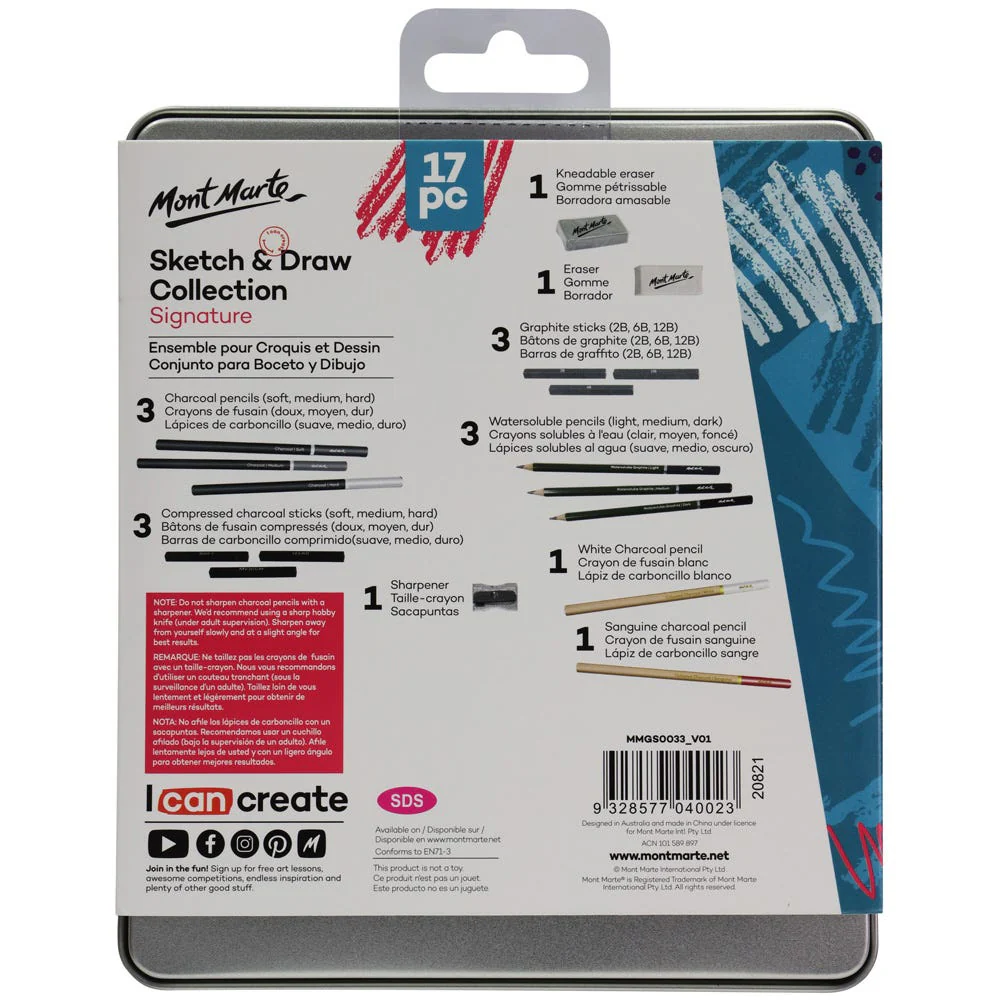 Mont Marte Sketch and Draw Collection 17pce