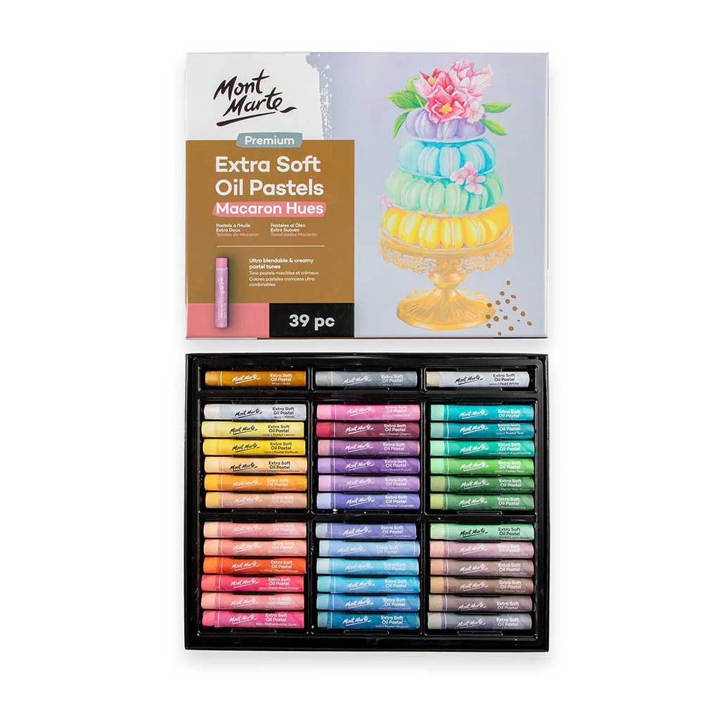 Mont Marte Extra Soft Oil Pastels Macaron Hue 39pc