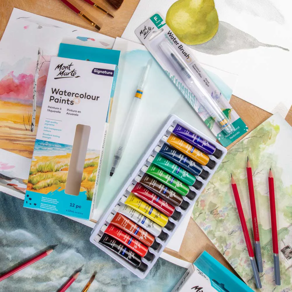 Mont Marte Watercolour Paint Set 12pc x 12ml