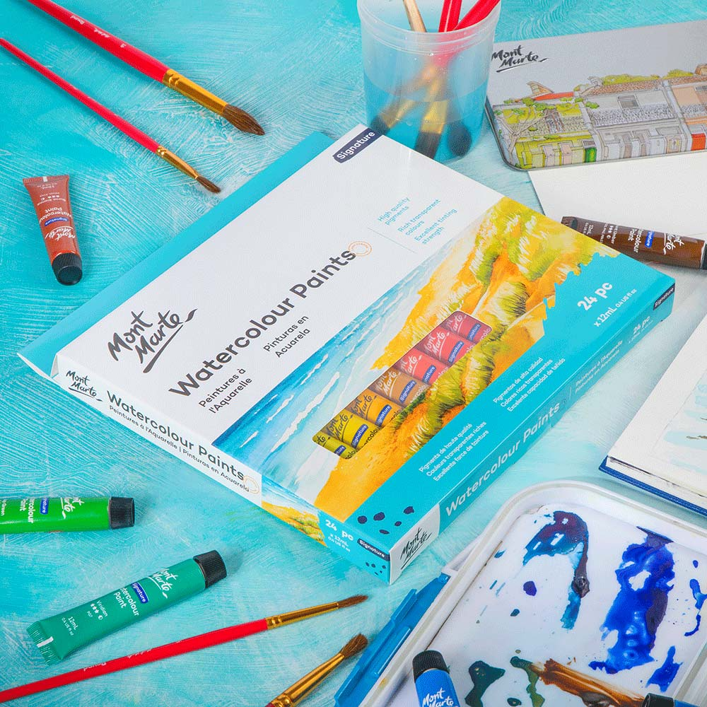 Mont Marte Watercolour Paint Set 24pc x 12ml