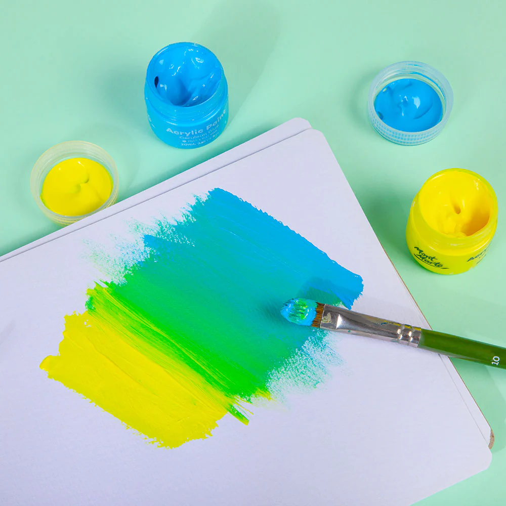 Mont Marte Acrylic Colour Paint Set 24pc x 20ml - Clear Case