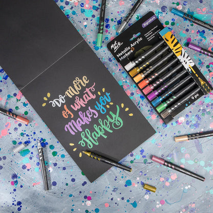 Mont Marte Metallic Acrylic Markers 9pc
