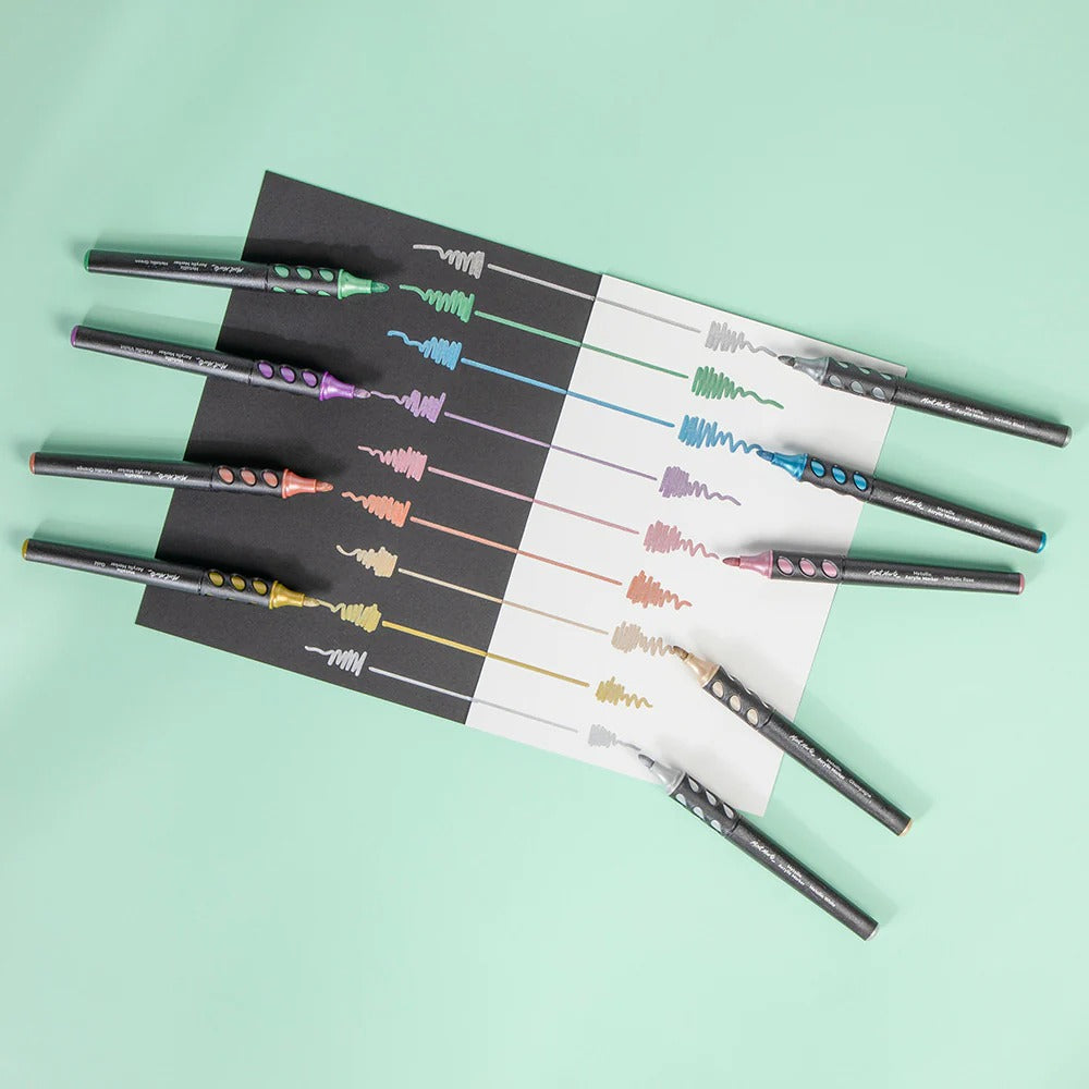 Mont Marte Metallic Acrylic Markers 9pc
