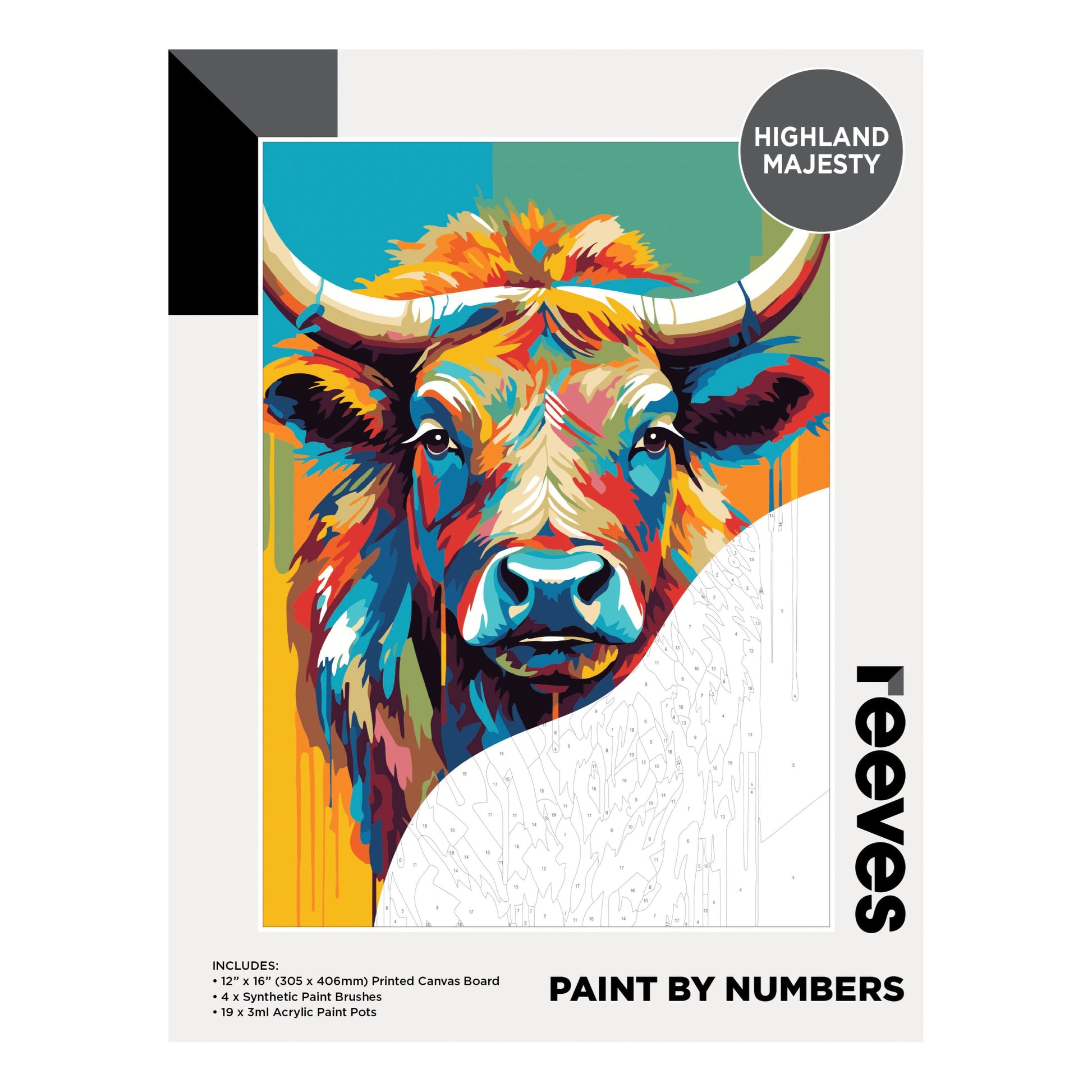 Reeves Paint By Numbers 12x16 inch - Highland Majesty