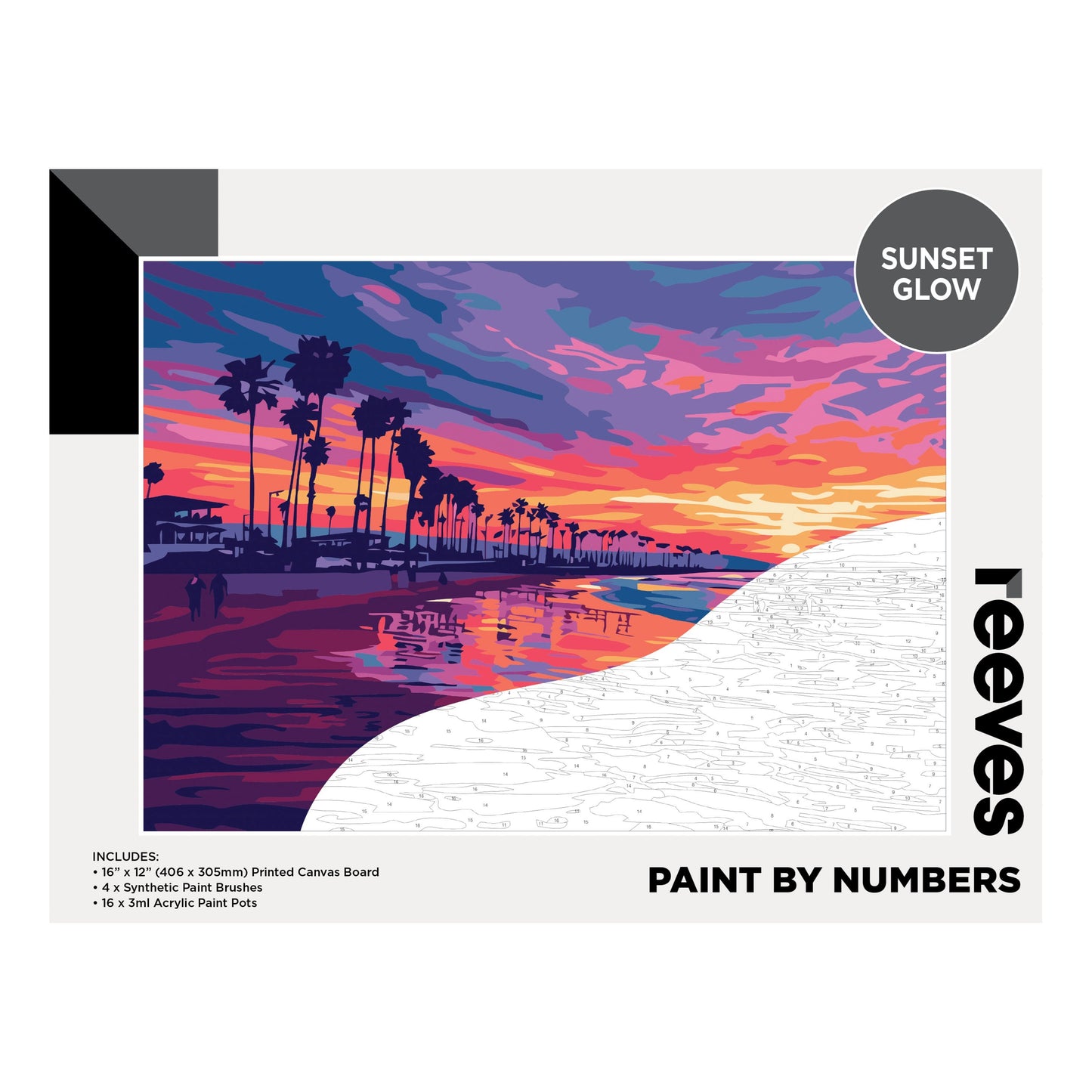 Reeves Paint By Numbers 12x16 inch - Sunset Glow