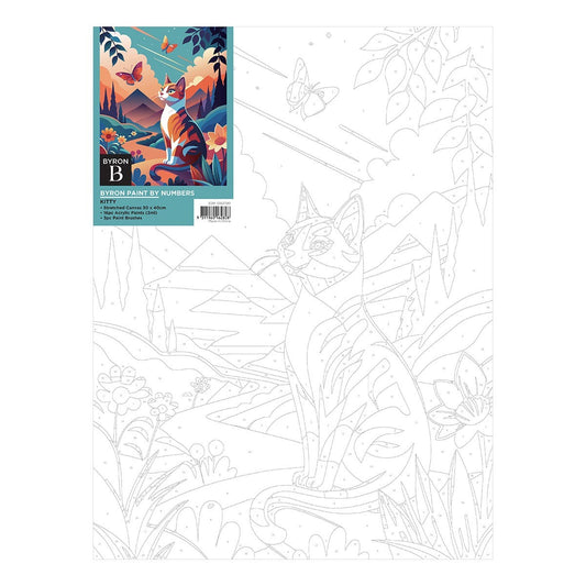 Byron Paint by Numbers Canvas - Kitty