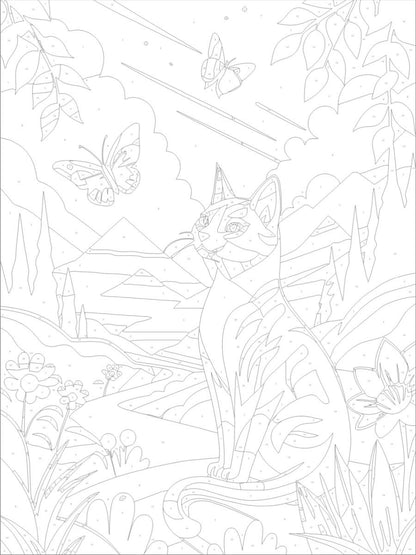 Byron Paint by Numbers Canvas - Kitty