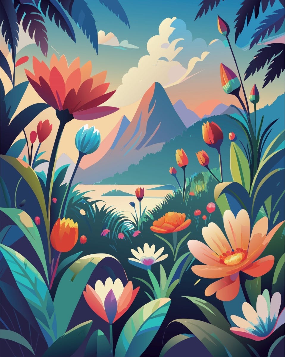 Byron Paint by Numbers Canvas - Mountain View