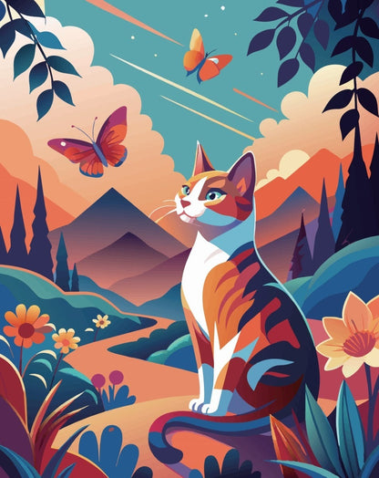 Byron Paint by Numbers Canvas - Kitty