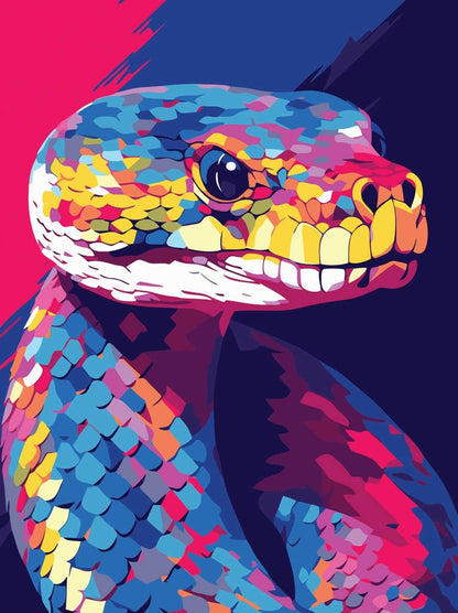 Reeves Paint By Numbers 12x16 inch - Serpent