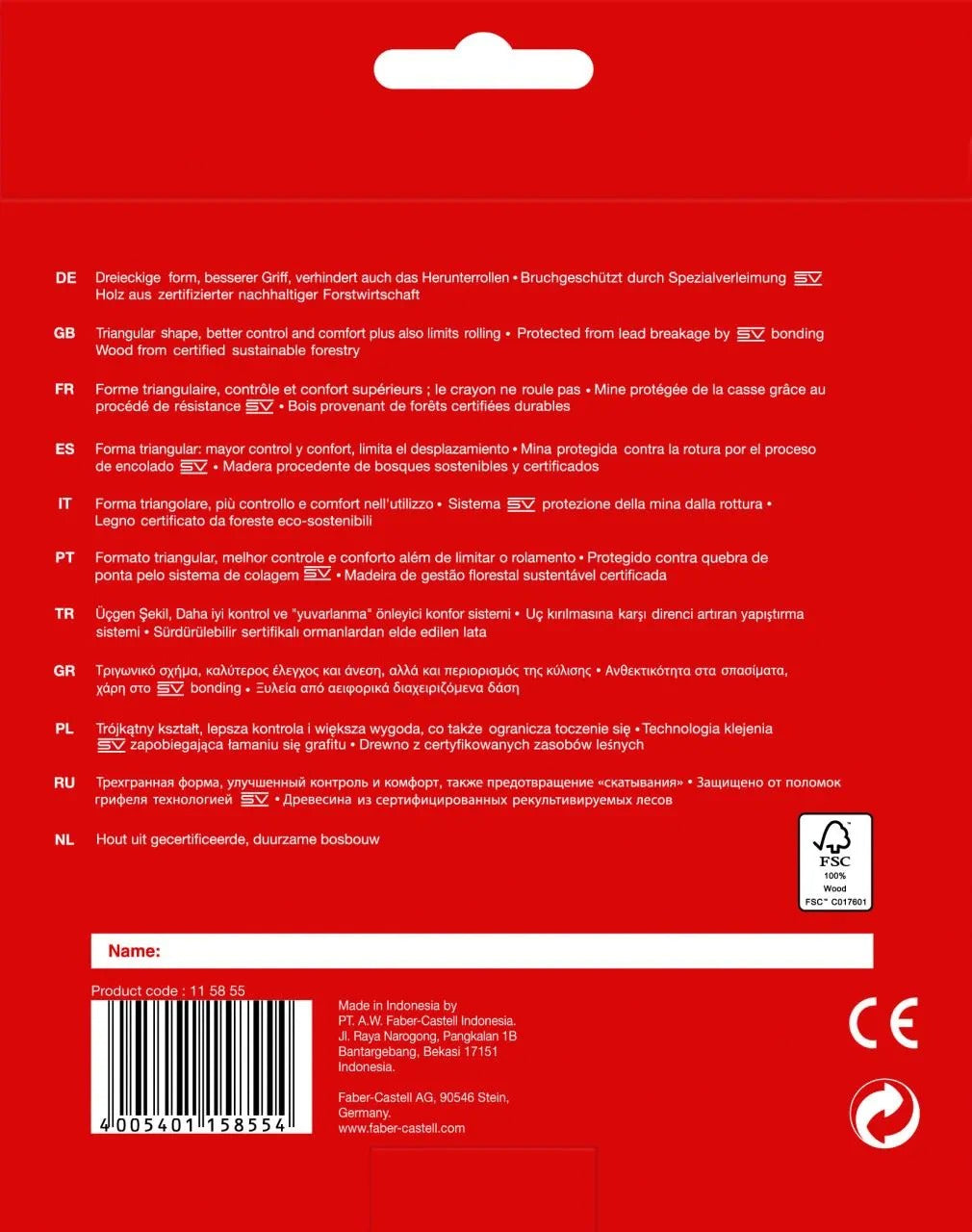 Faber-Castell Tri-Grip Colour Pencils 24 assorted