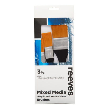 Reeves Mixed Media Brush Syn Spalter Set of 3