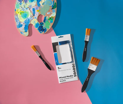 Reeves Mixed Media Brush Syn Spalter Set of 3