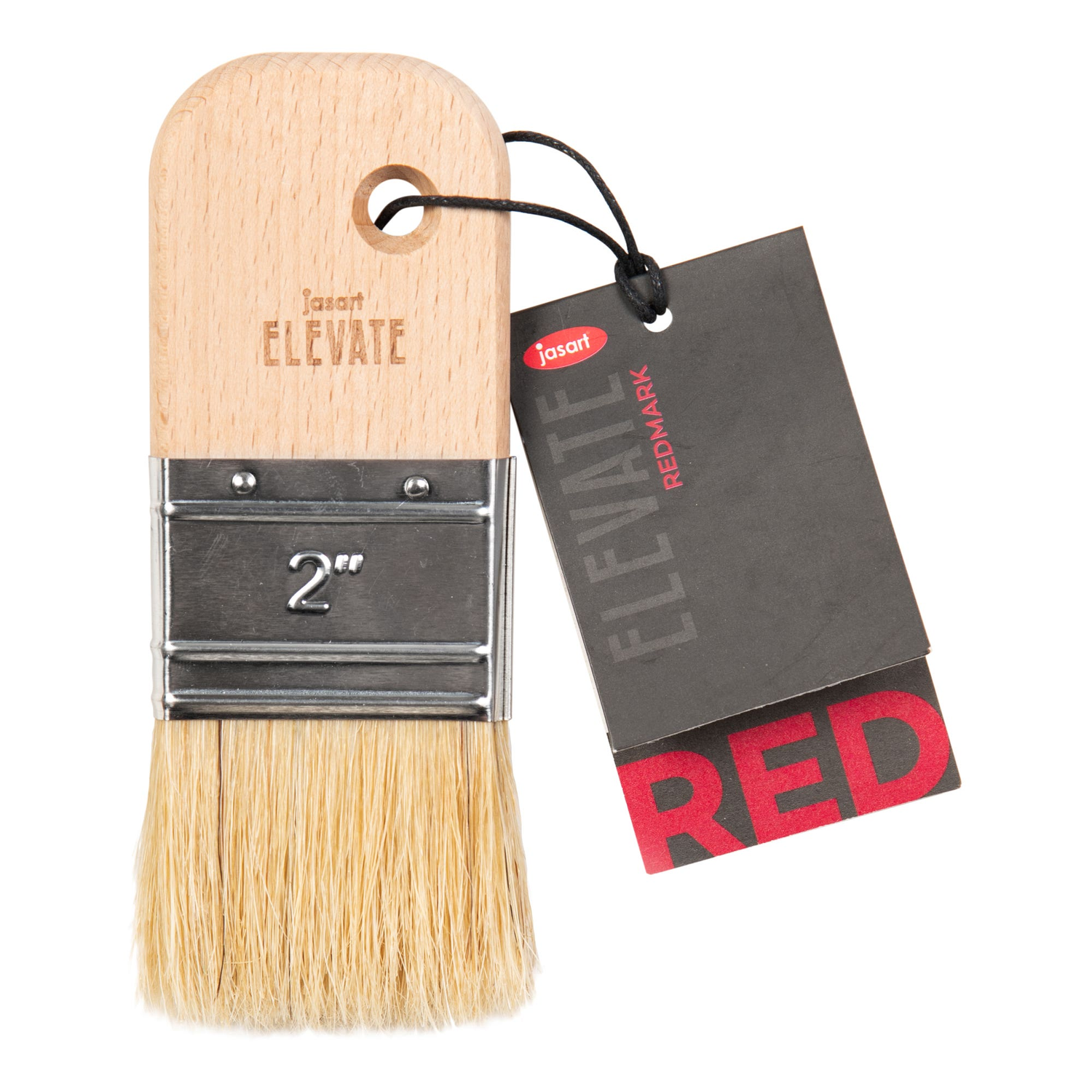 Jasart Elevate Red Hog Paddle Brush Flat 2 inch