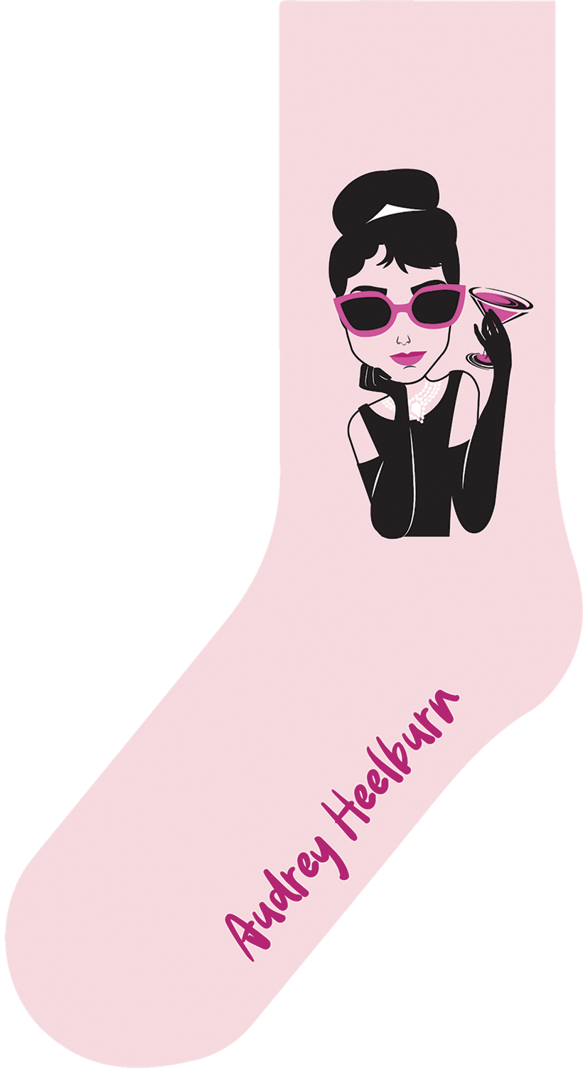 Da FEETci Art Socks - Audrey Heelburn AU 5-8