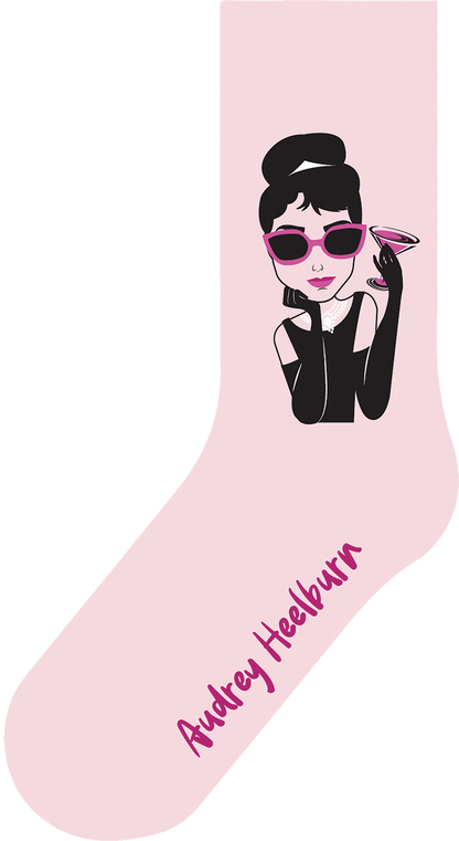 Da FEETci Art Socks - Audrey Heelburn AU 5-8