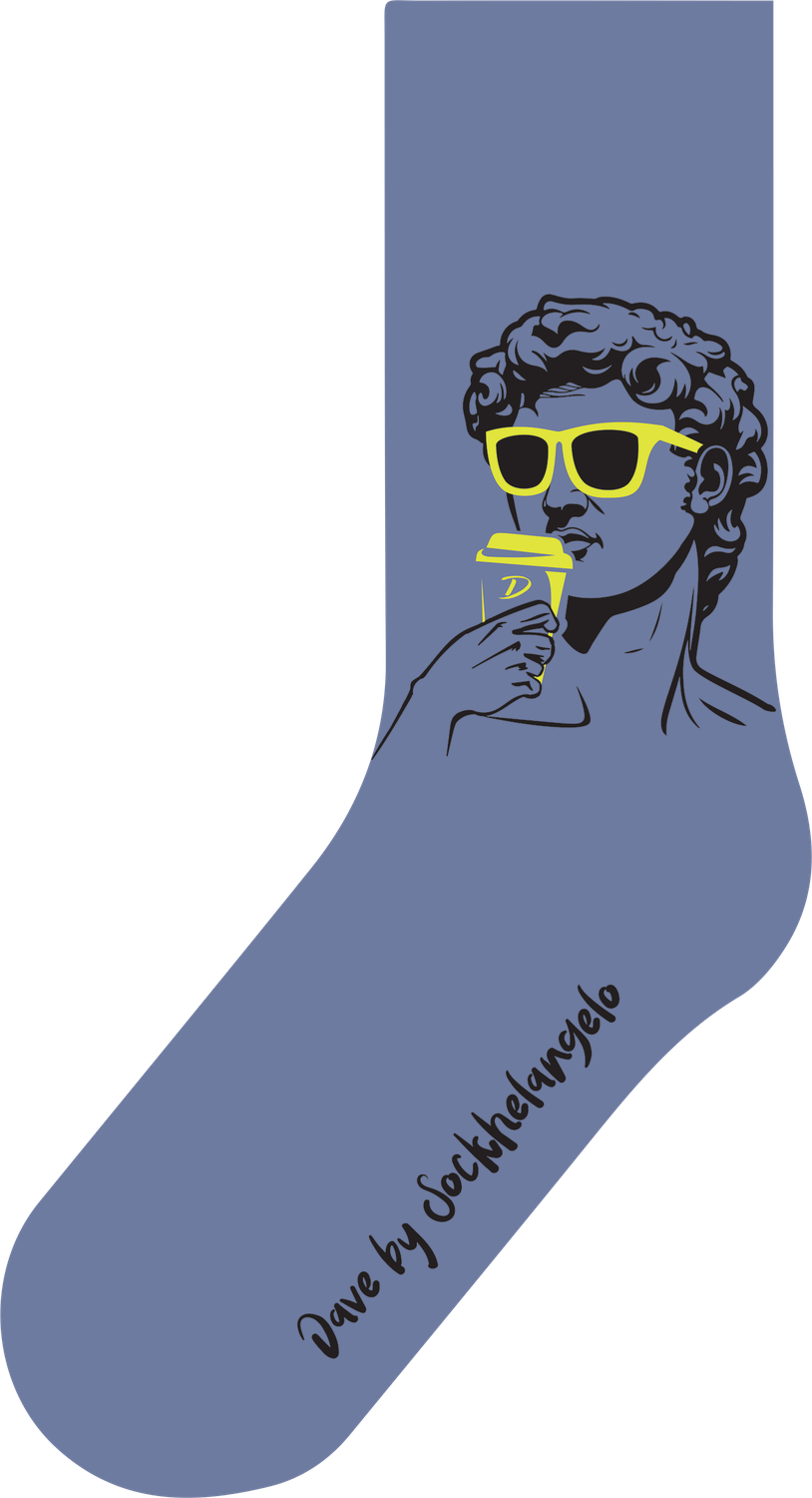 Da FEETci Art Socks - Dave by Sockhelangelo AU 9-12