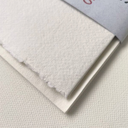Khadi White Folded Card and Envelopes 15x15cm Pkt of 5 image 2