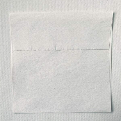 Khadi White Folded Card and Envelopes 15x15cm Pkt of 5 image 5