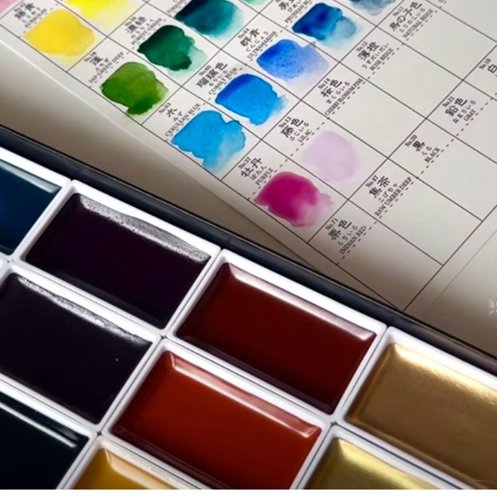 Kuretake Gansai Tambi Watercolour Set 48 Colours image 4