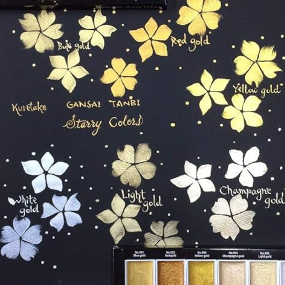 Kuretake Gansai Tambi Watercolours - 6 x Starry Colours image 4