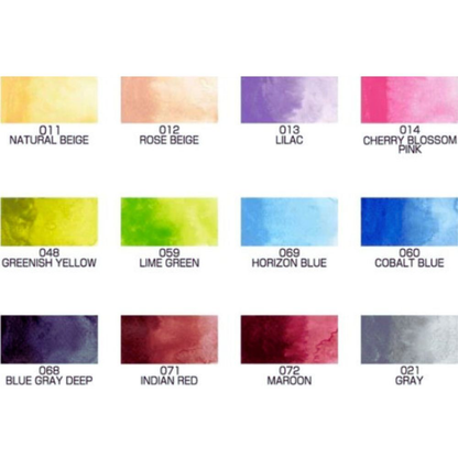 Kuretake Gansai Tambi Watercolour Set 12 Colours - Palette 2 image 5