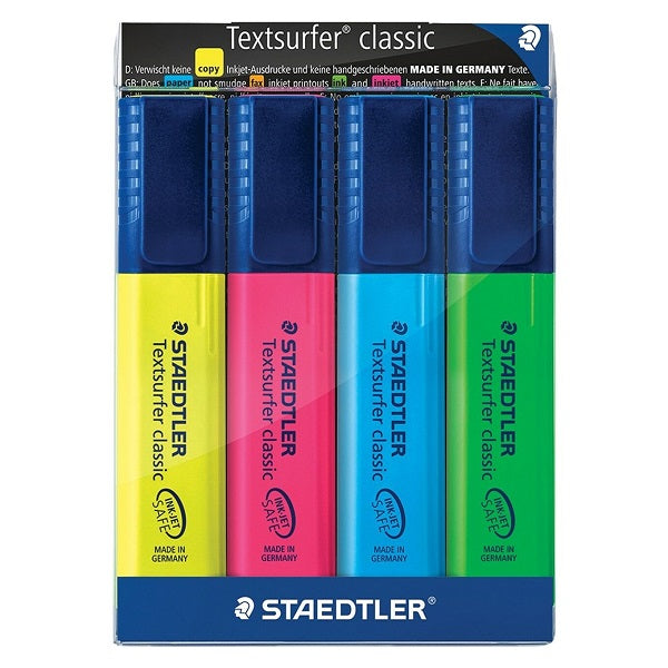 Staedtler Textsurfer Classic Highlighter Wallet of 4