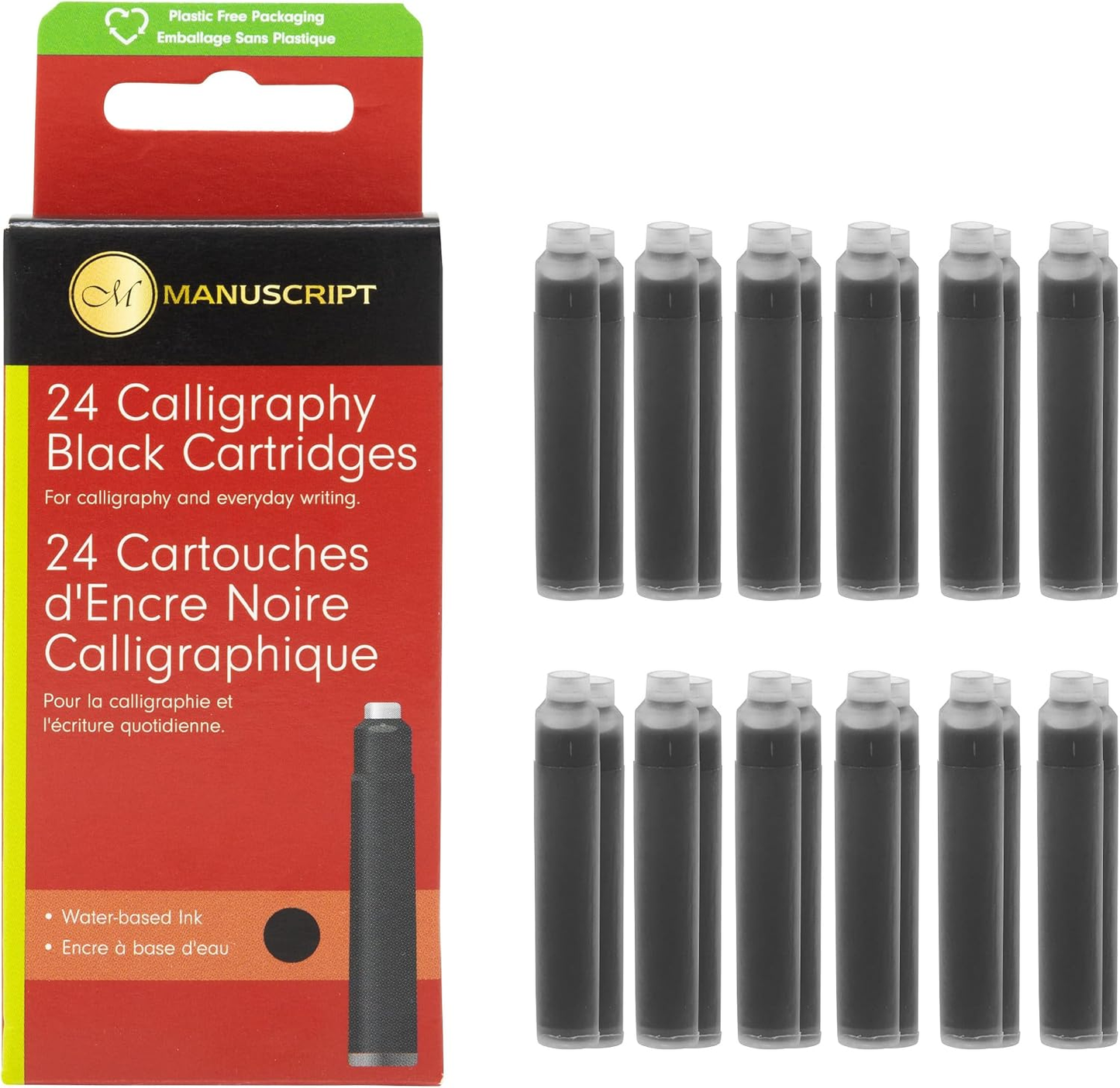 Manuscript Cartridges Black Pk 24