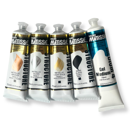 MATISSE STRUCTURE METALLICS SET 5 x 75ml image 3