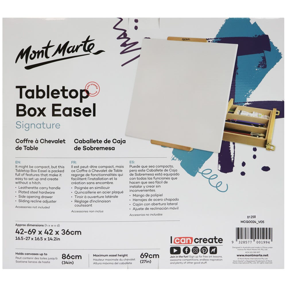 Mont Marte Signature Tabletop Easel with Drawer image 4