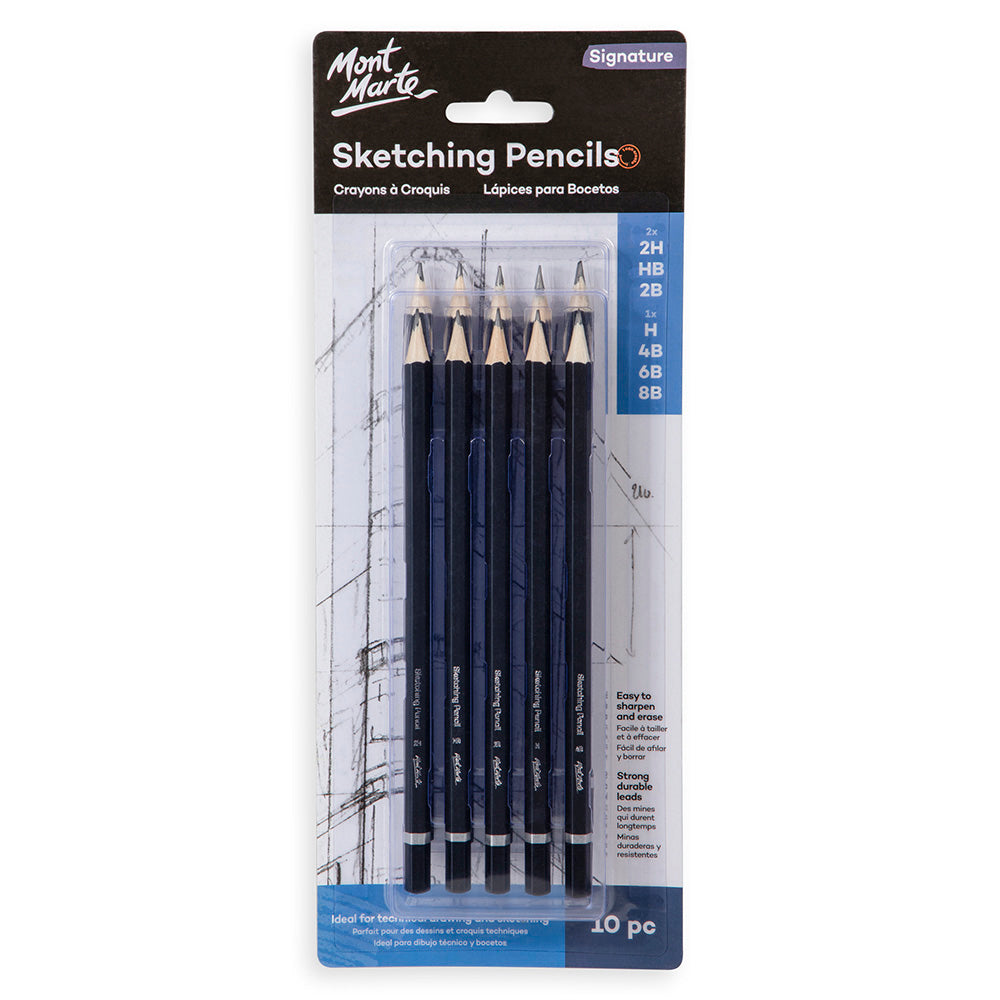 Mont Marte Sketching Pencils 10pce image 5