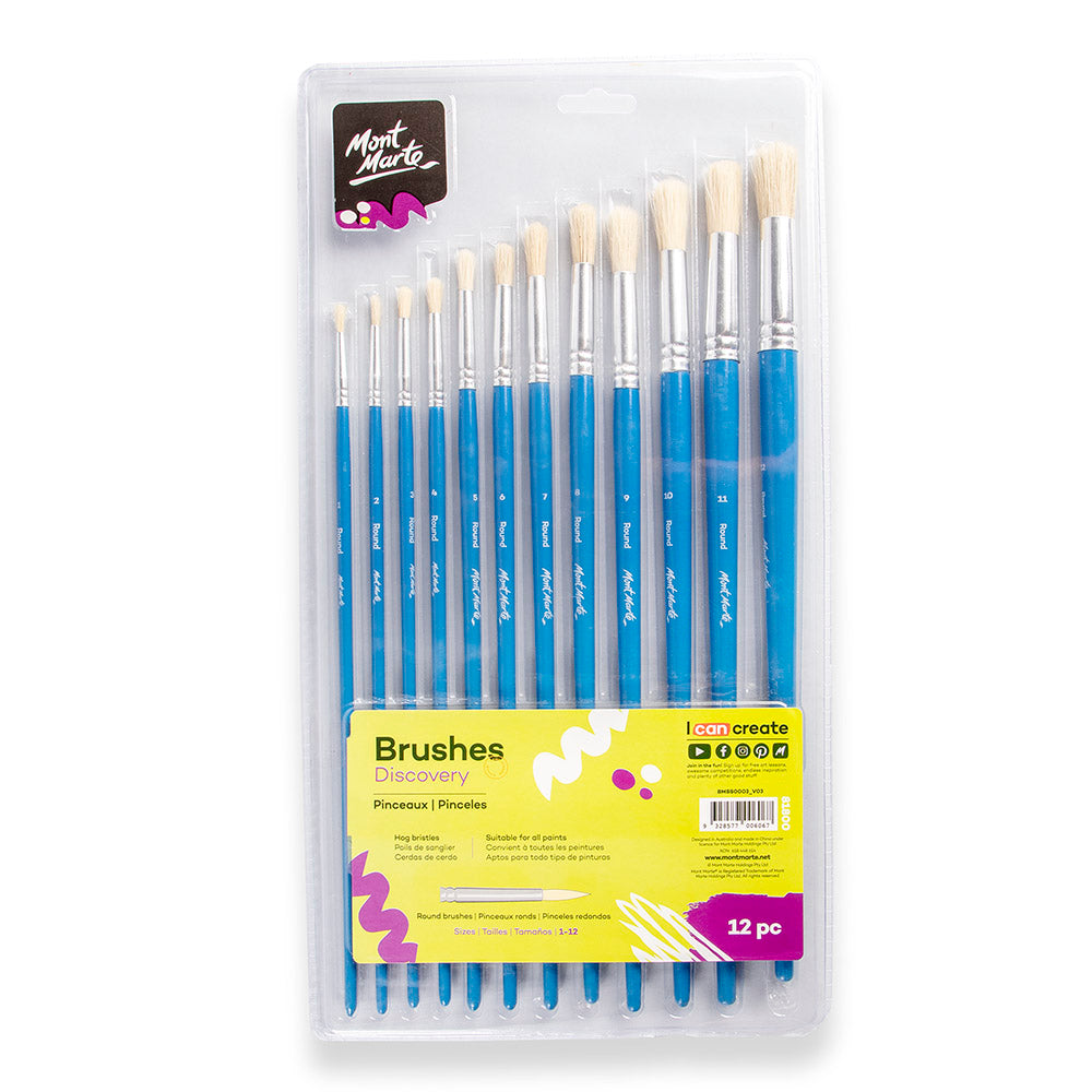 Mont Marte Silver Series Artist Brushes 12pce Round 1-12 image 12