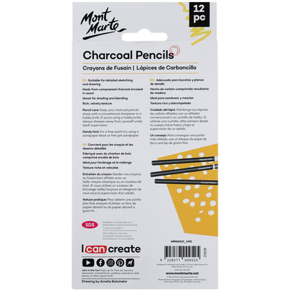 Mont Marte Charcoal Pencils 12pce image 5