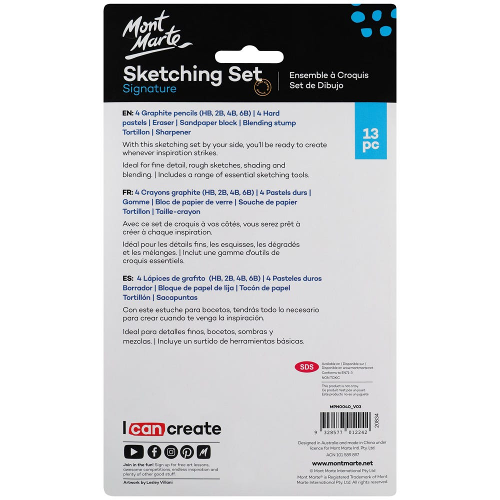 Mont Marte Sketch and Draw Beginners 13pce image 5
