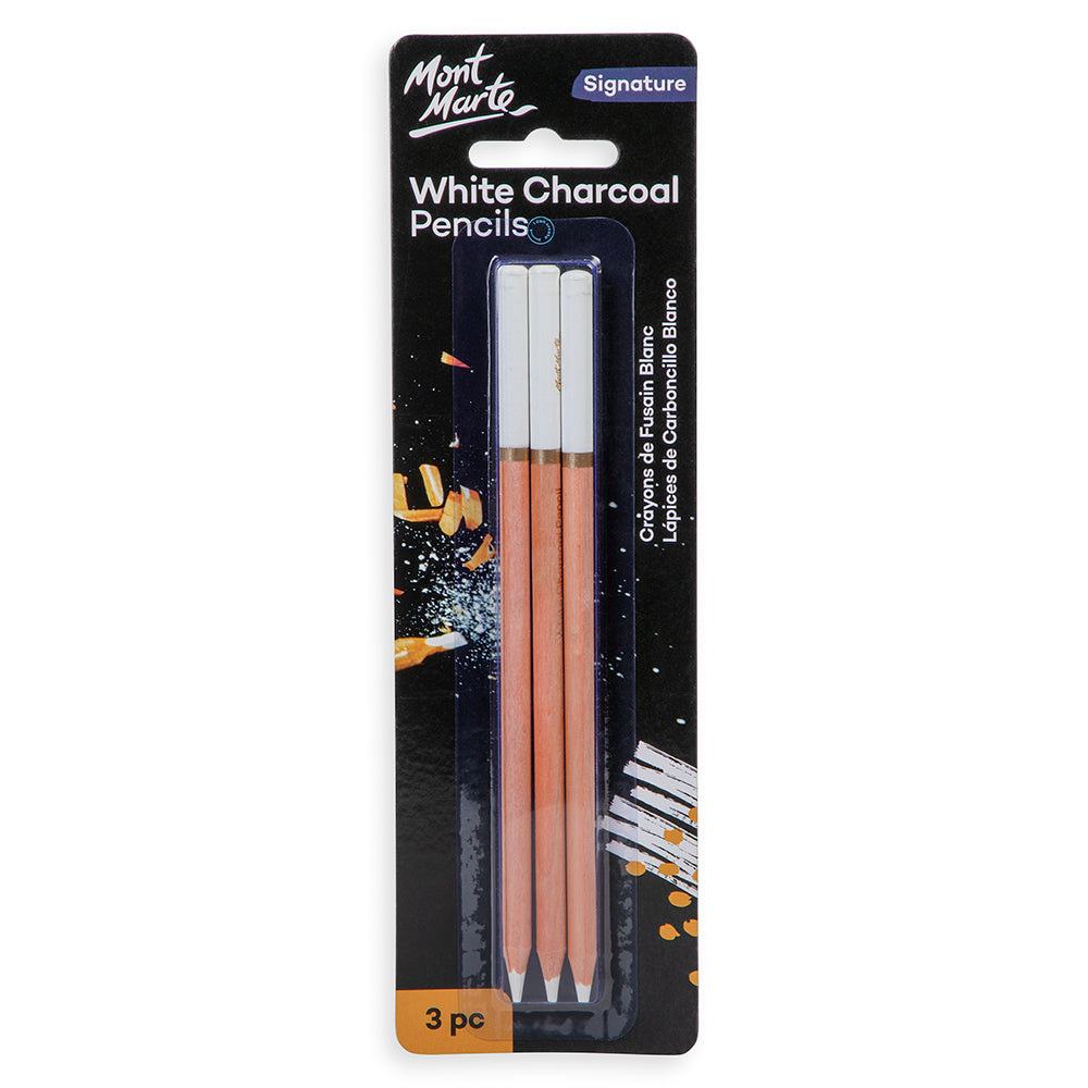 Mont Marte White Charcoal Pencils 3 pce image 6