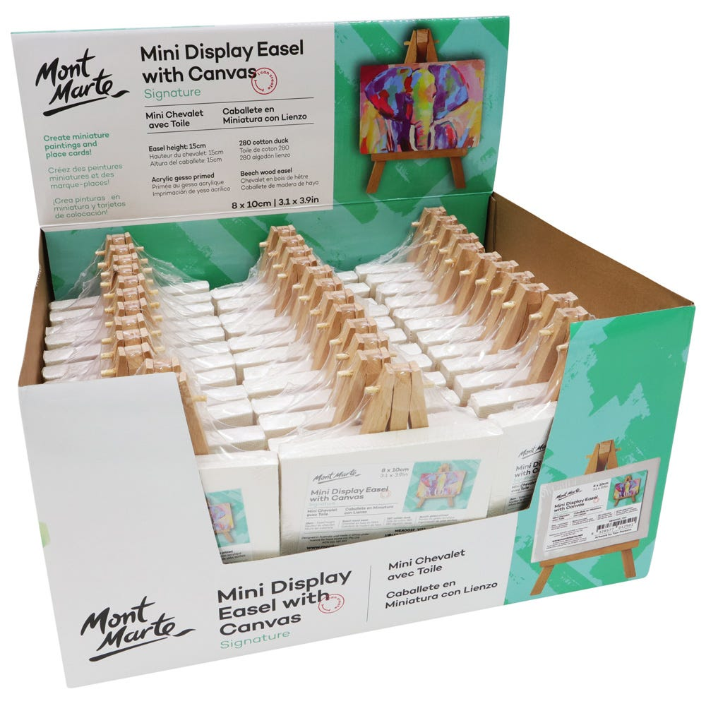 Mont Marte Mini Display Easel with Canvas 8x10cm image 4