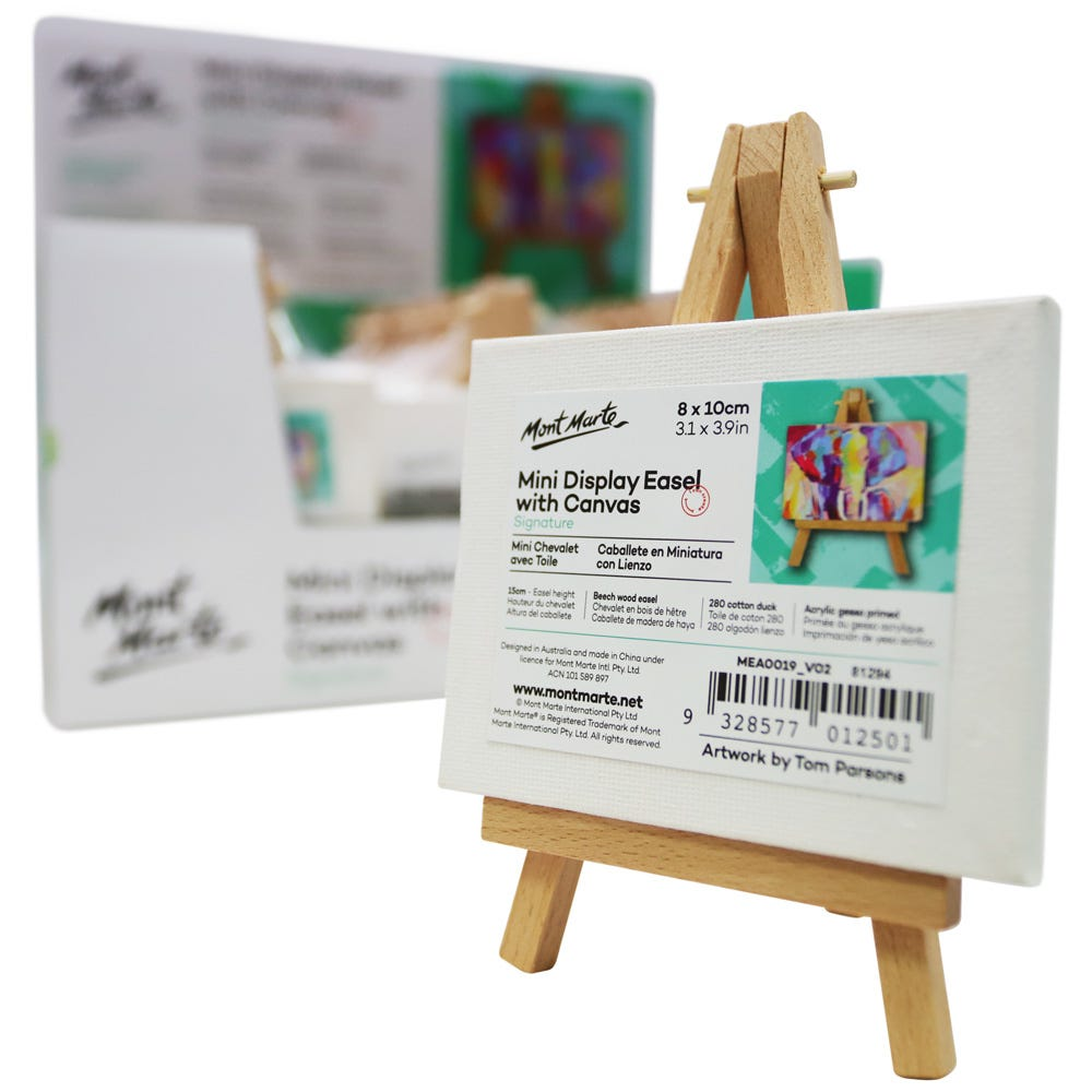 Mont Marte Mini Display Easel with Canvas 8x10cm image 3