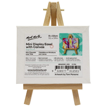 Mont Marte Mini Display Easel with Canvas 8x10cm image 8