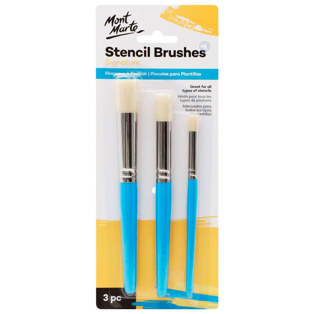Mont Marte Professional Stencil Brush Set 12/8/4 image 4