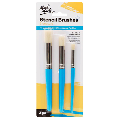 Mont Marte Professional Stencil Brush Set 12/8/4 image 4