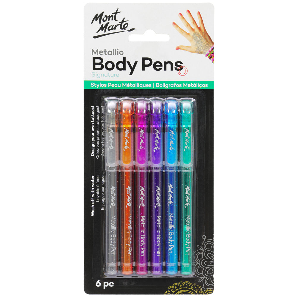 Mont Marte Body Art Markers - Metallic 6pce image 5