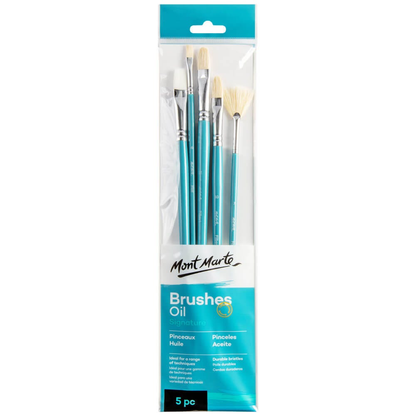 Mont Marte Gallery Series Brush Set Oils 5pce No.24 image 7
