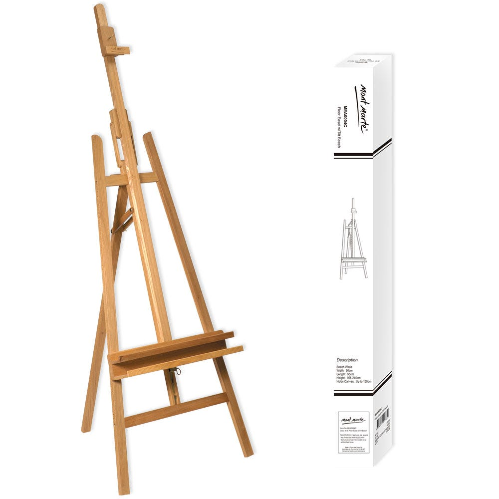 Mont Marte Floor Easel with Tilt Beech Wood image 5