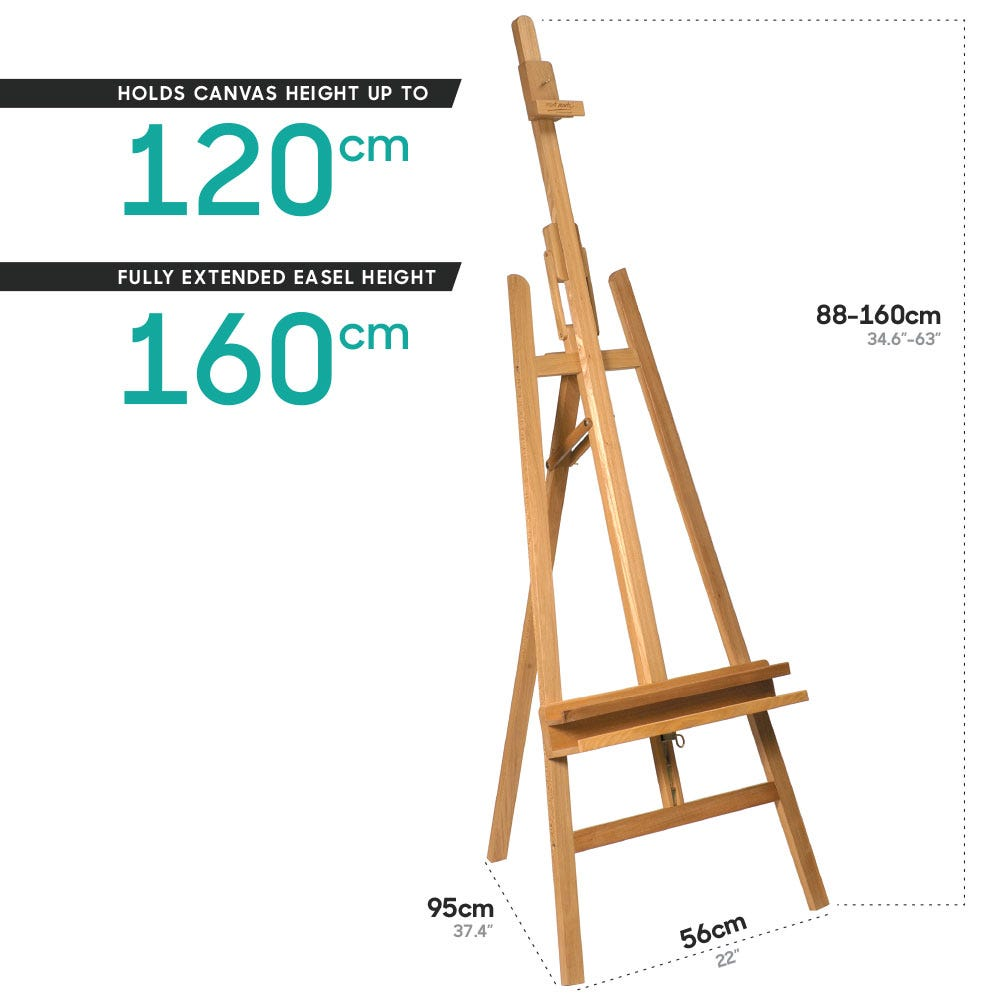 Mont Marte Floor Easel with Tilt Beech Wood image 8