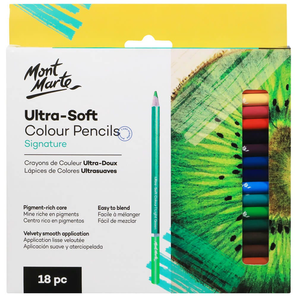 Mont Marte Ultra-Soft Colour Pencils 18pce image 3