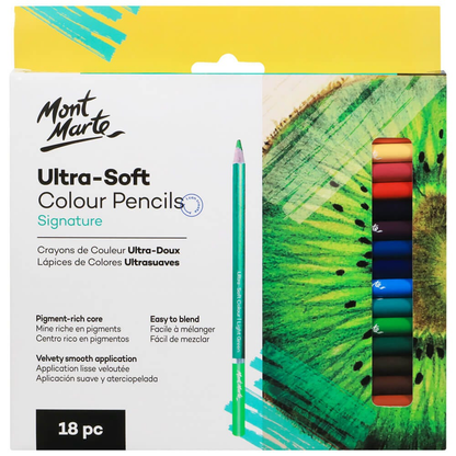 Mont Marte Ultra-Soft Colour Pencils 18pce image 3