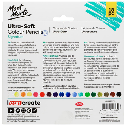 Mont Marte Ultra-Soft Colour Pencils 18pce image 4