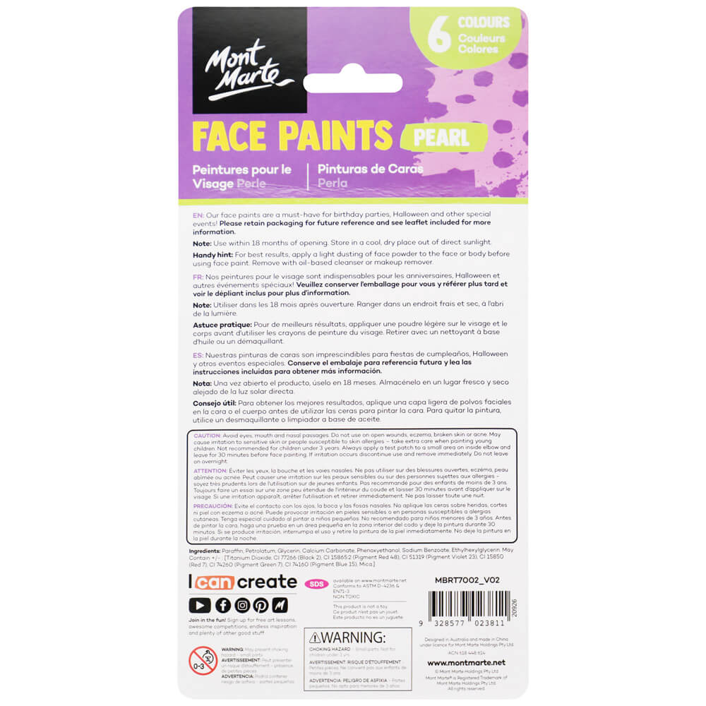 Mont Marte Kids Face Painting Set Pearl image 3